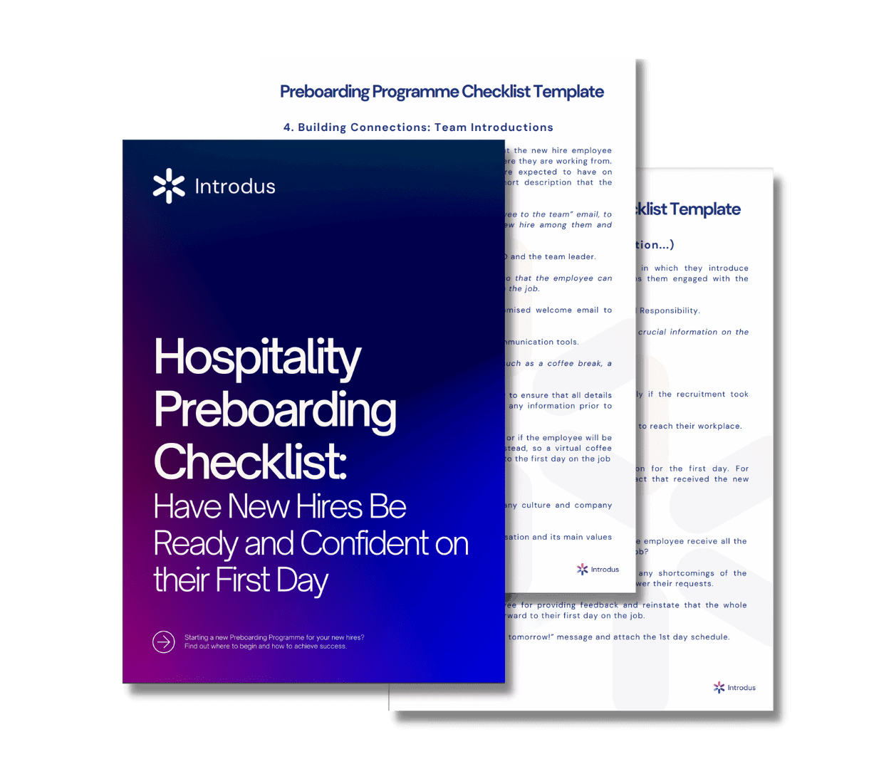 Preboarding Checklist – Hospitality